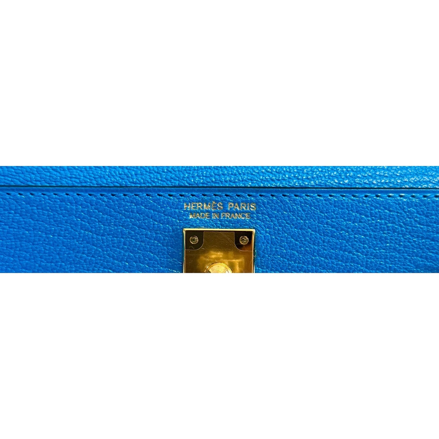 Hermes Kelly Mini 20 Blue Frida Chèvre Leather Palladium Hardware RARE