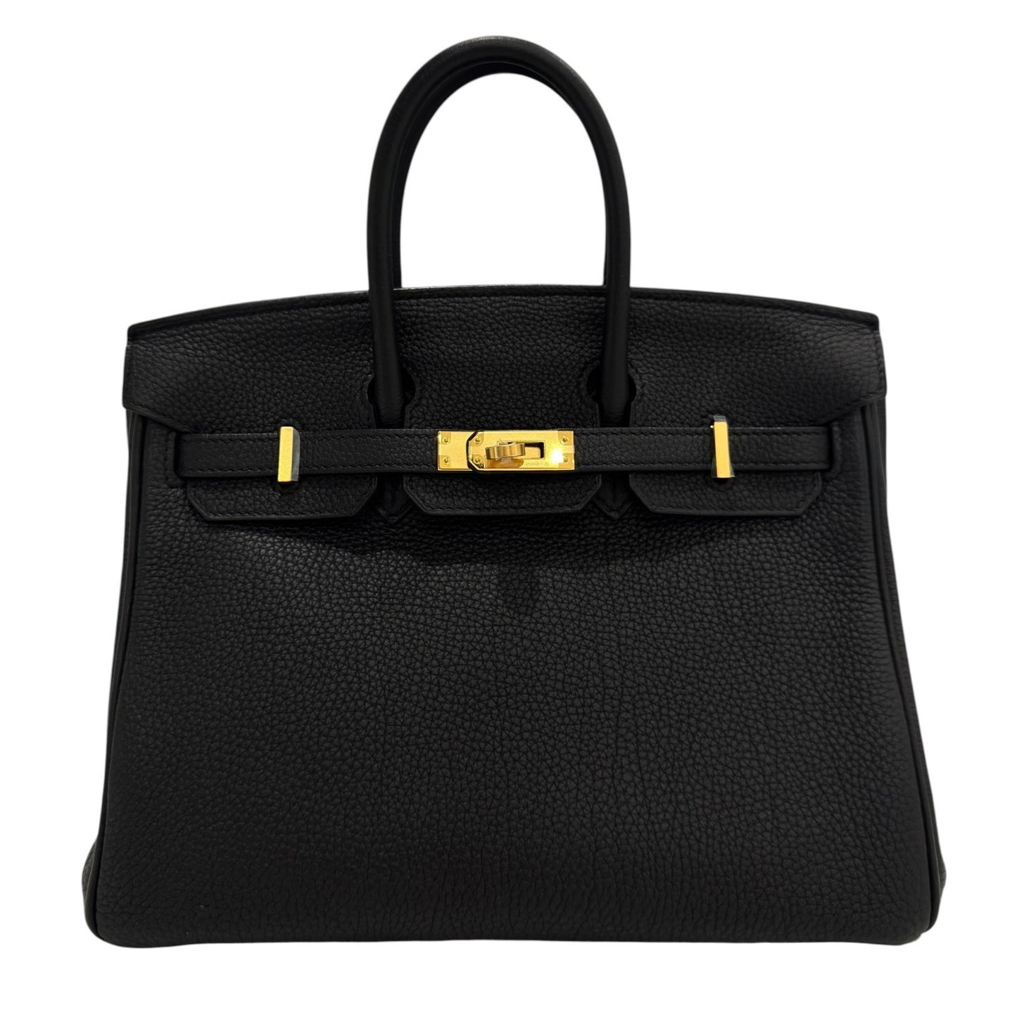 Hermes Birkin 25 Black Noir Togo Leather Gold Hardware RARE