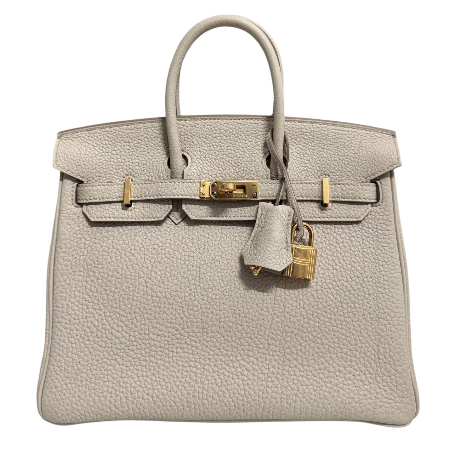 Hermes Birkin 25 Beton Beige Cream Togo Leather Gold Hardware 2024