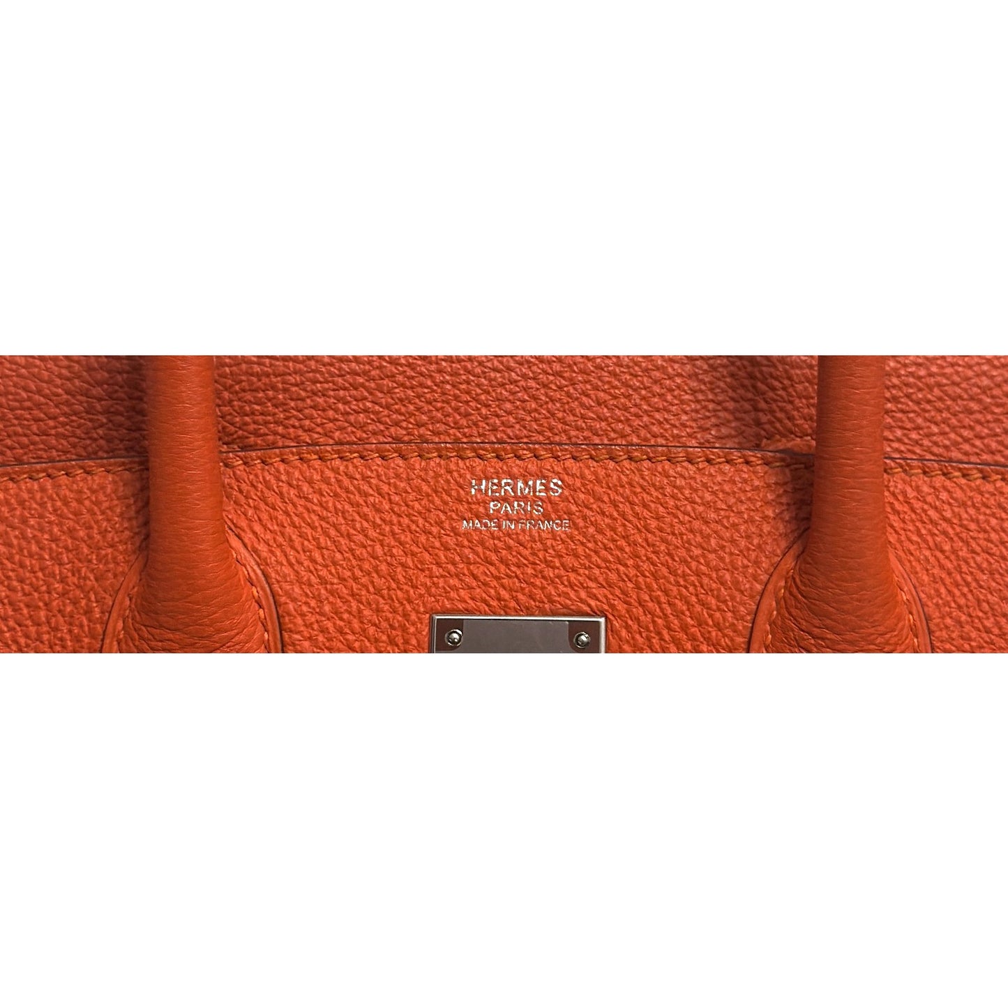 Hermes Birkin 30 Orange Feu Togo Leather Palladium Hardware