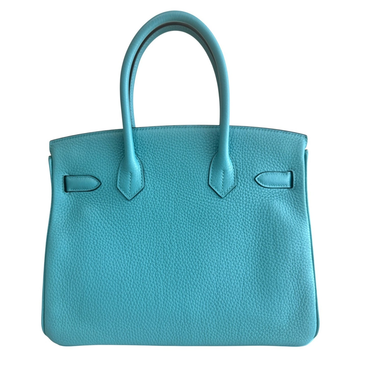 Hermes Birkin 30 Blue Saint Cyr Bleu Togo Leather Gold Hardware Rare