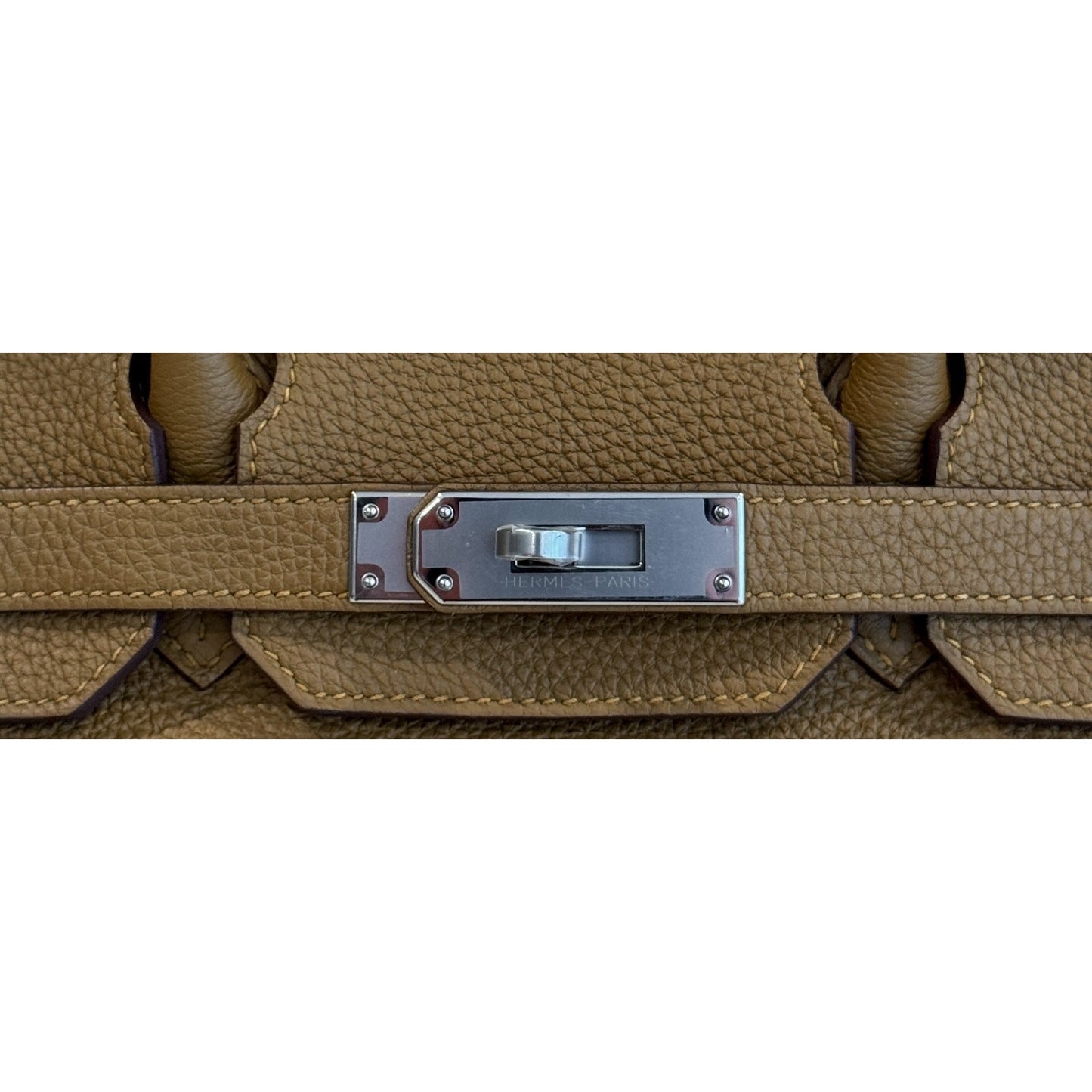 Hermes Birkin 30 Verso Bronze Dore Blue Brume Togo Leather Palladium Hardware