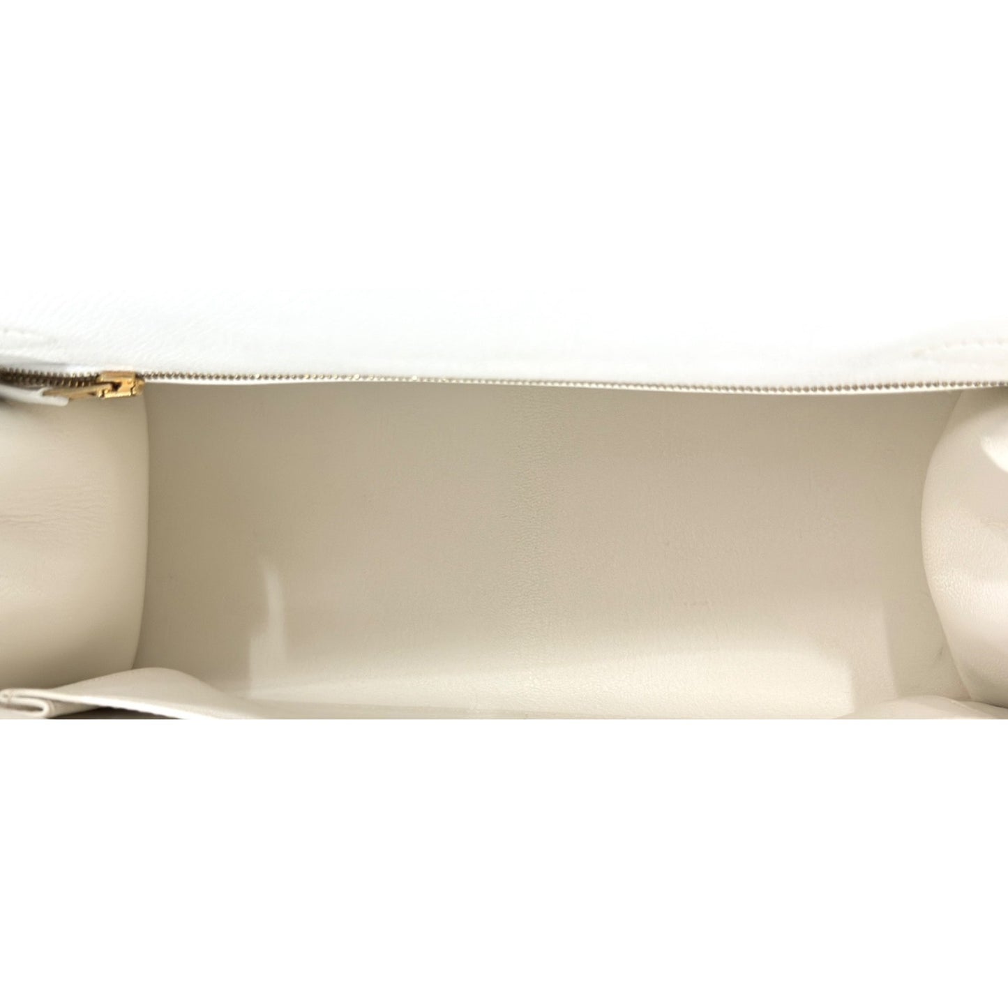 Hermes Kelly 28 Sellier White Blanc Epsom Leather Gold Hardware