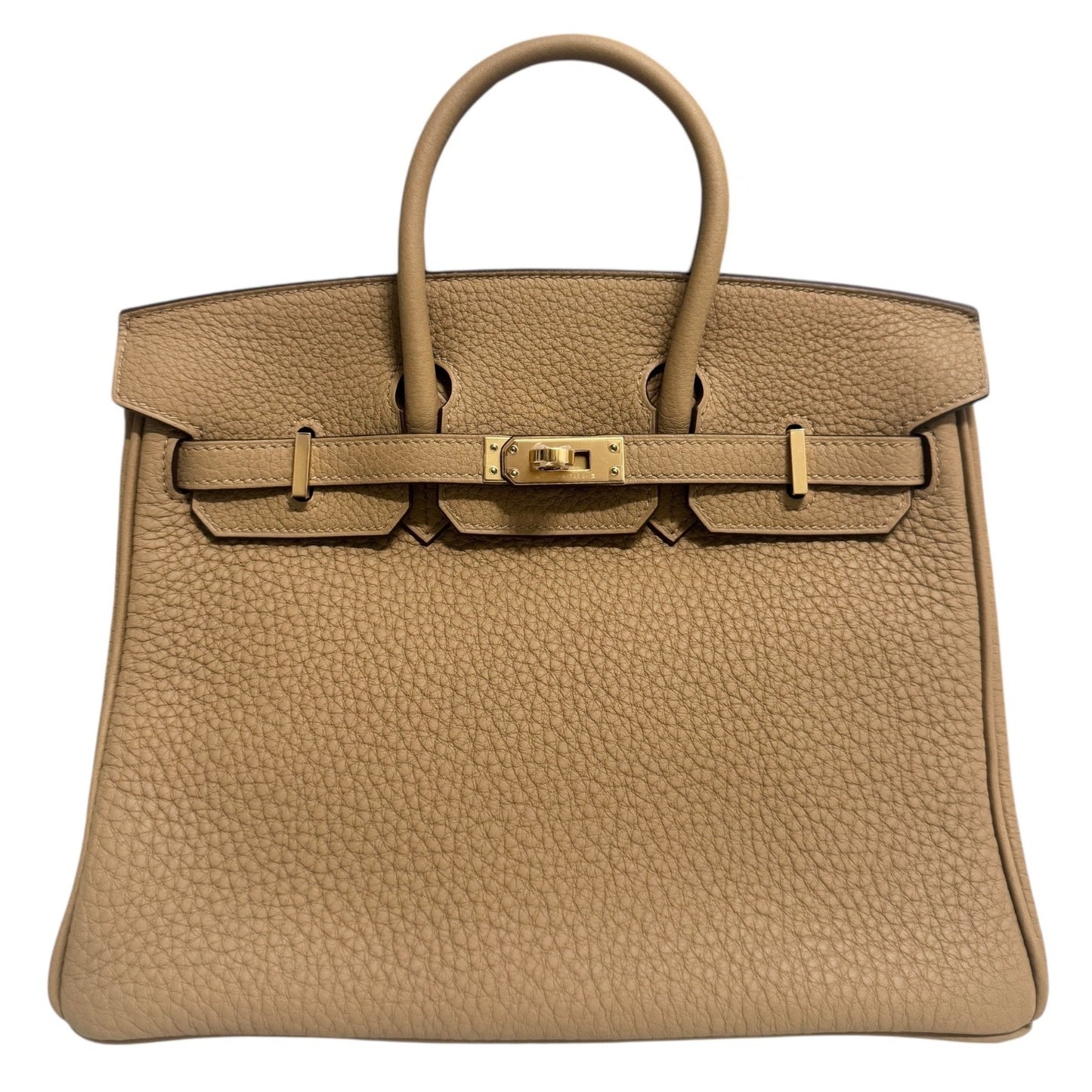 Hermes Birkin 25 Biscuit Tan Beige Togo Leather Gold Hardware NEW