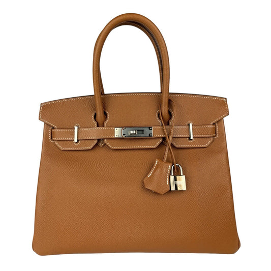 Hermes Birkin 30 Gold Tan Camel Epsom Leather Palladium Hardware