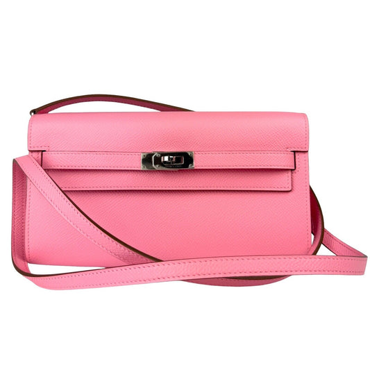 Hermes Kelly To Go Rose Confetti Pink Wallet Epsom Leather Palladium Hardware