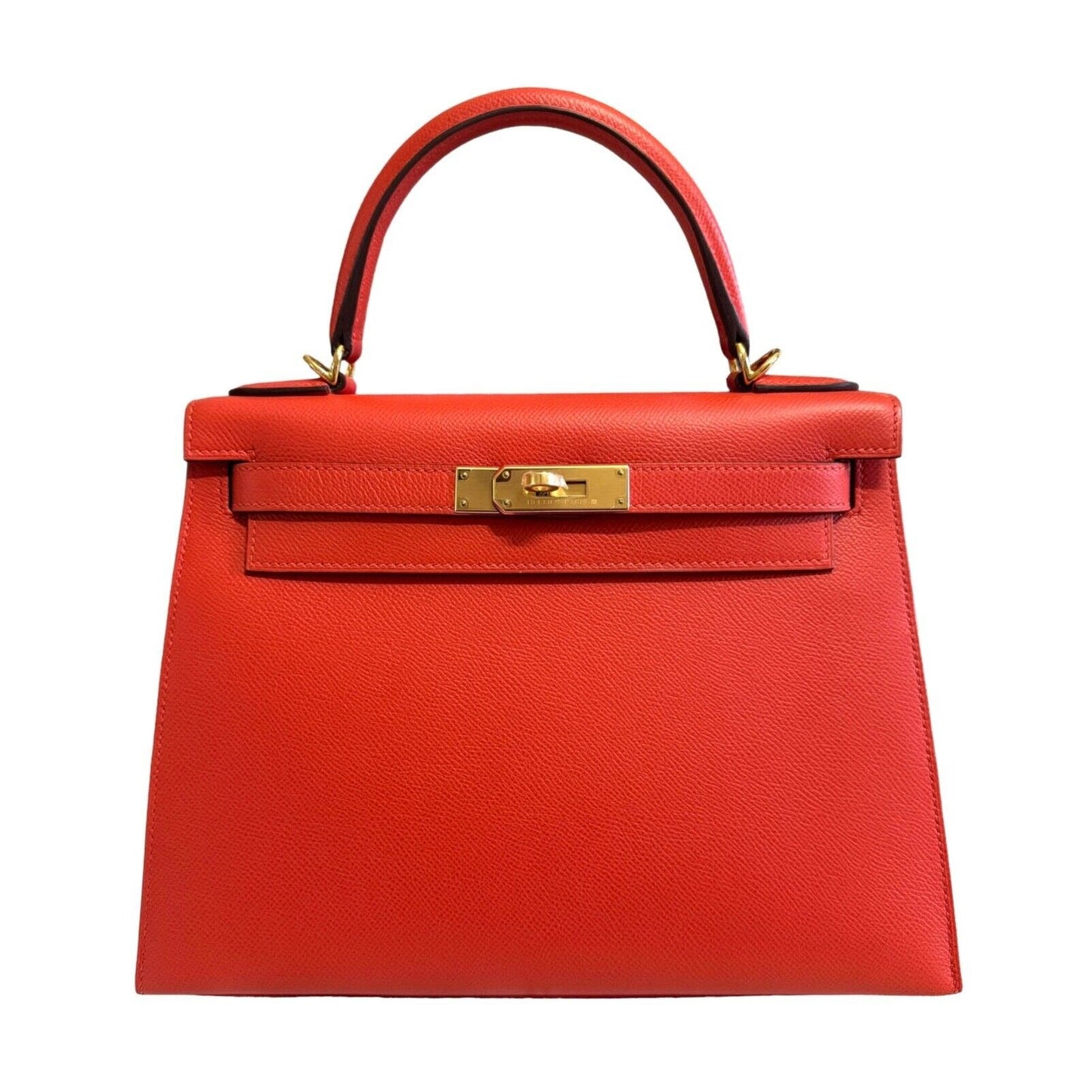 Hermes Kelly 28 Sellier Capucine Orange Red Epsom Leather Gold Hardware 2021