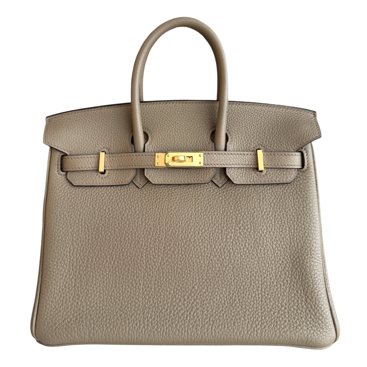 Hermes Birkin 25 Beige Marfa Tan Togo Leather Gold Hardware NEW