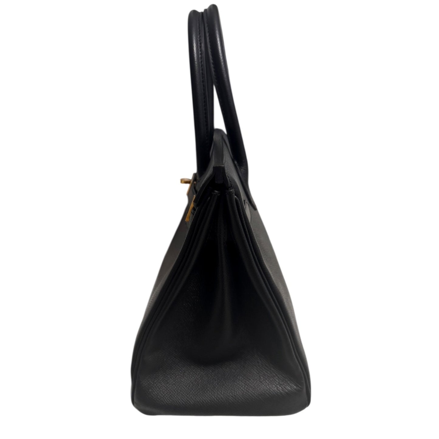 Hermes Birkin 30 Black Noir Epsom Leather Gold Hardware RARE