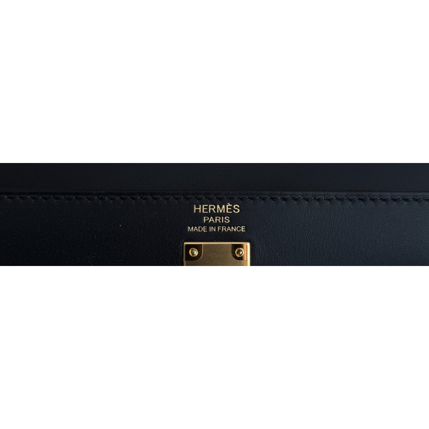 Hermes Kelly 25 Sellier Black Noir Sombrero Leather Gold Hardware RARE