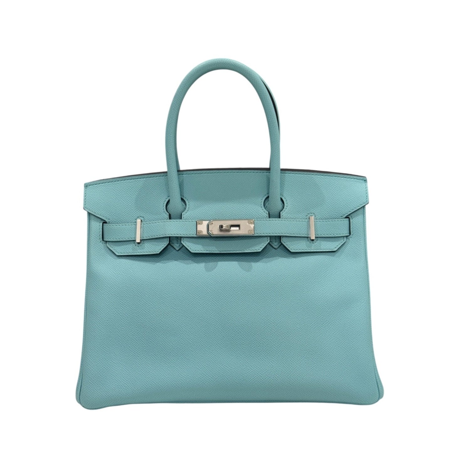 Hermes Birkin 30 Blue Atoll Epsom Leather Palladium Hardware