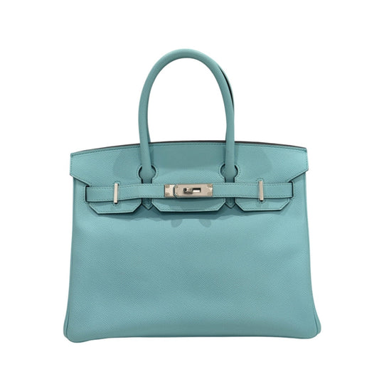 Hermes Birkin 30 Blue Atoll Epsom Leather Palladium Hardware