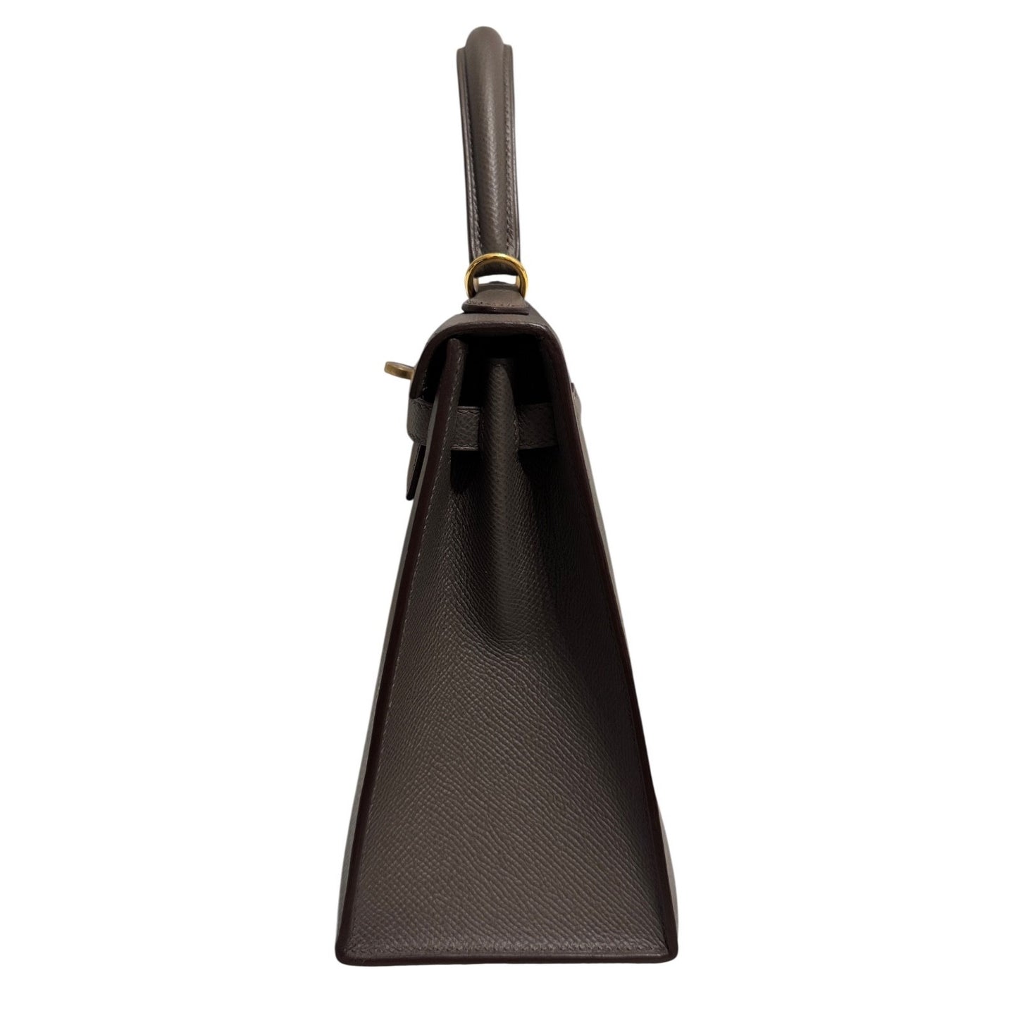 Hermes Kelly 25 Sellier Etain Gray Gris Epsom Leather Gold Hardware