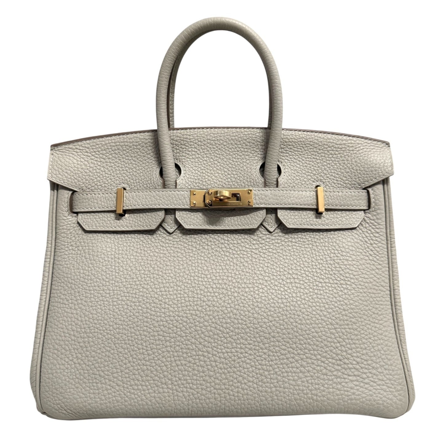 Hermes Birkin 25 Gris Perle Pearl Gray Togo Leather Gold Hardware