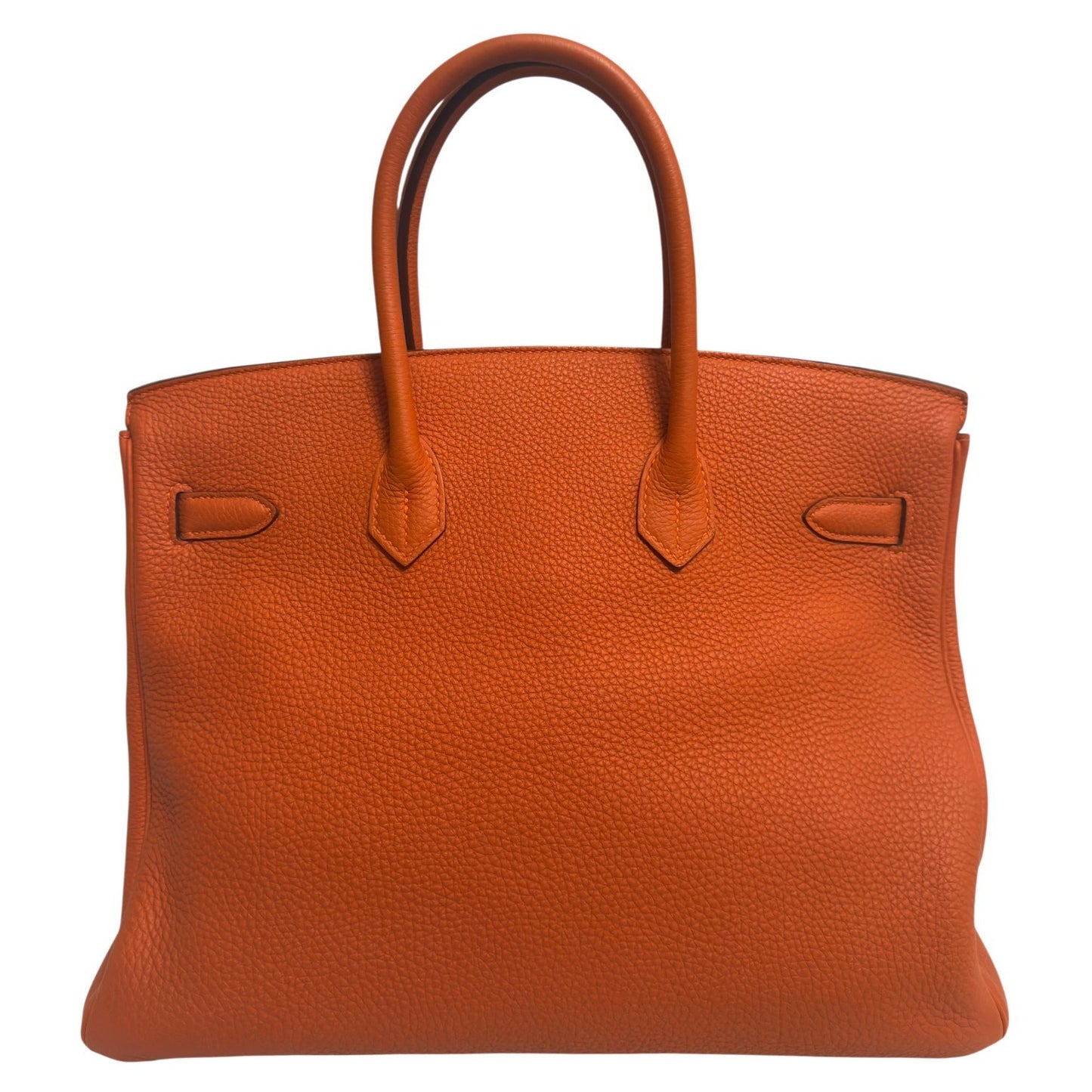 Hermes Birkin 35 Orange Togo Leather Palladium Hardware RARE