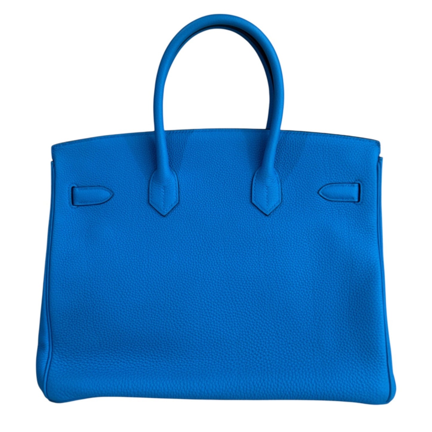 Hermes Birkin 35 Verso Blue Zanzibar Malachite Togo Leather Palladium Hardware