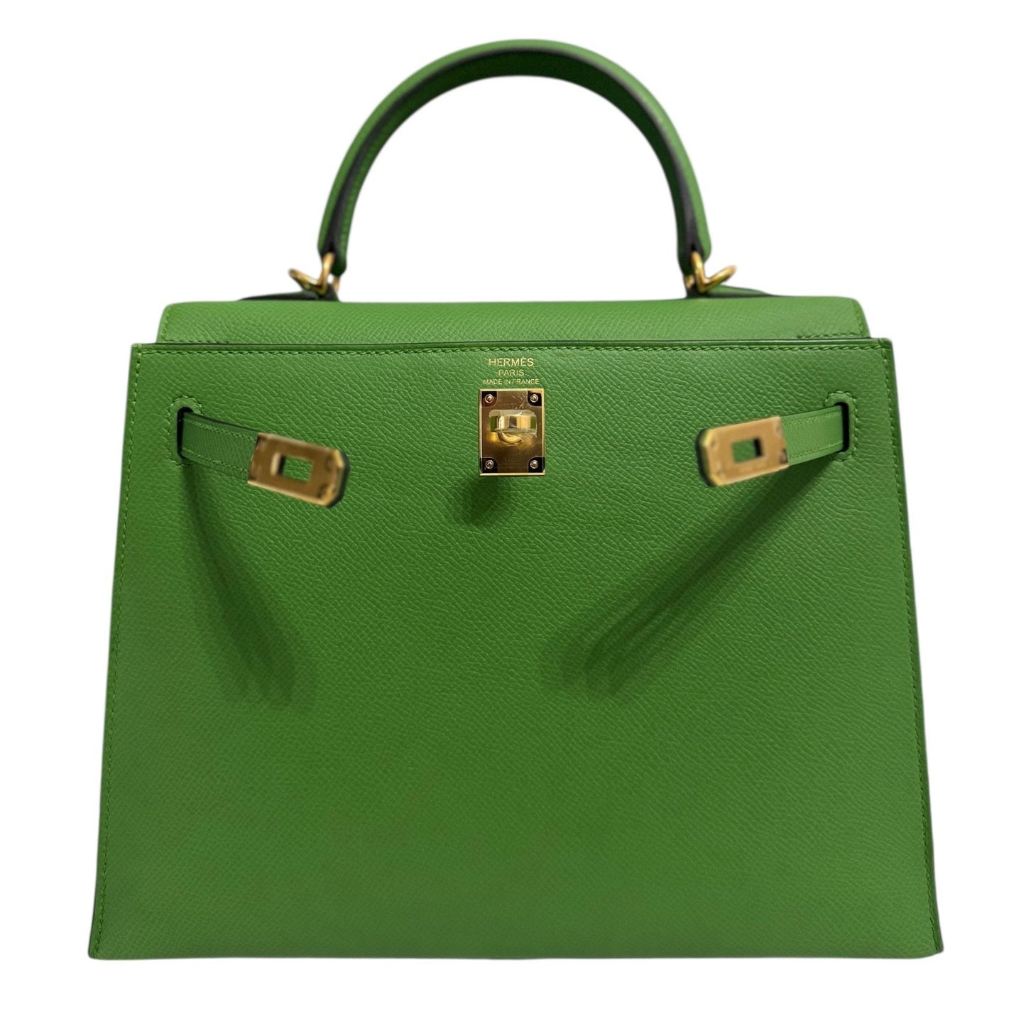 Hermes Kelly 25 Sellier Vert Yucca Green Epsom Leather Gold Hardware