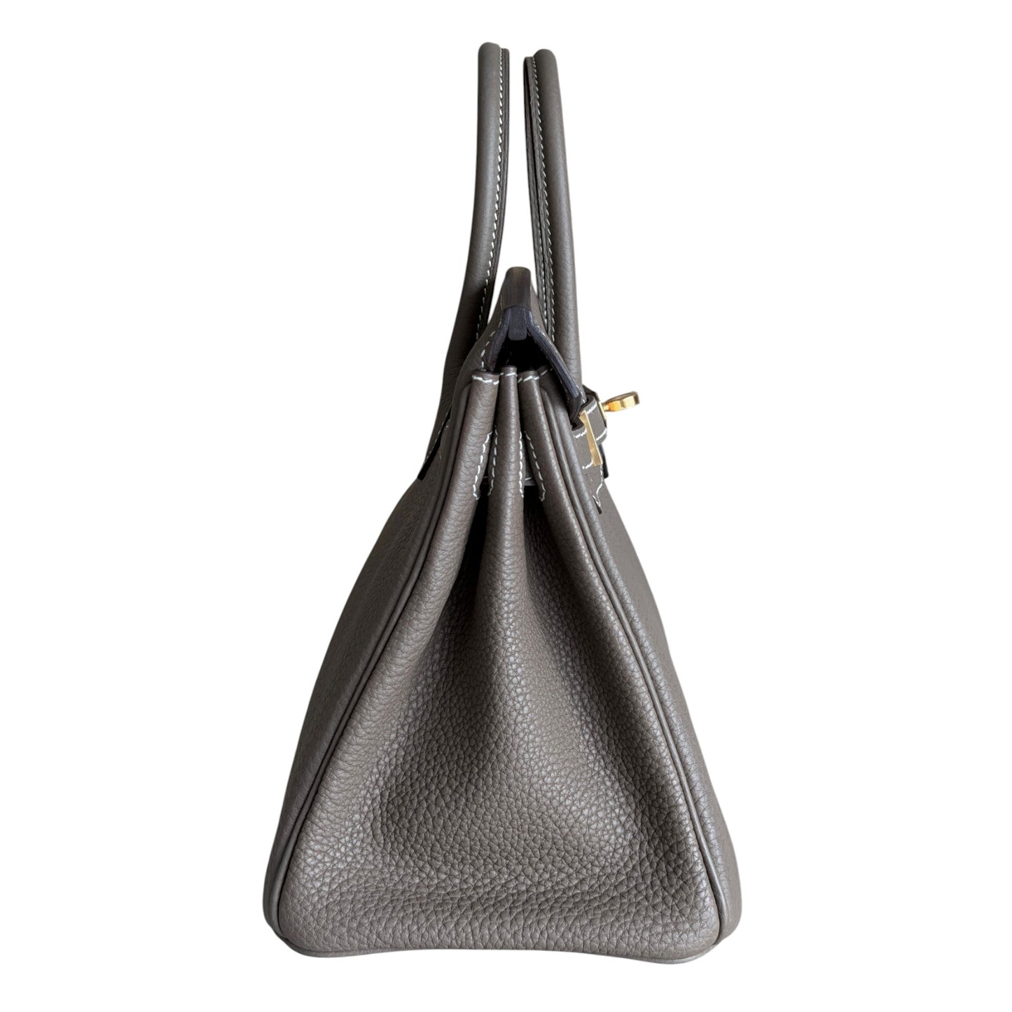Hermes Birkin 25 Etoupe Gray Togo Leather Gold Hardware Handbag