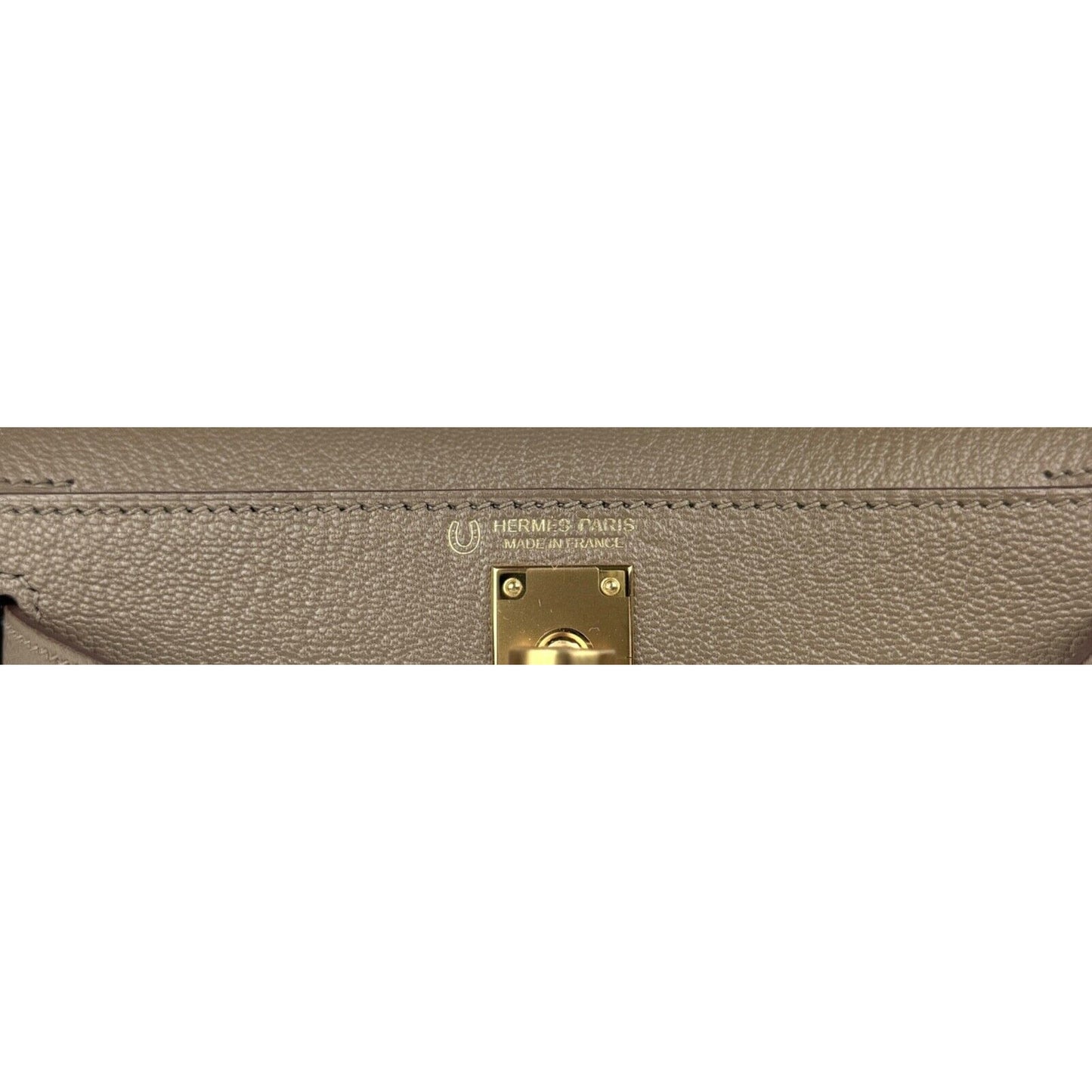 Hermes Kelly Mini 20 Special Order Etoupe Gray & Gris Chèvre Leather Gold Hwr