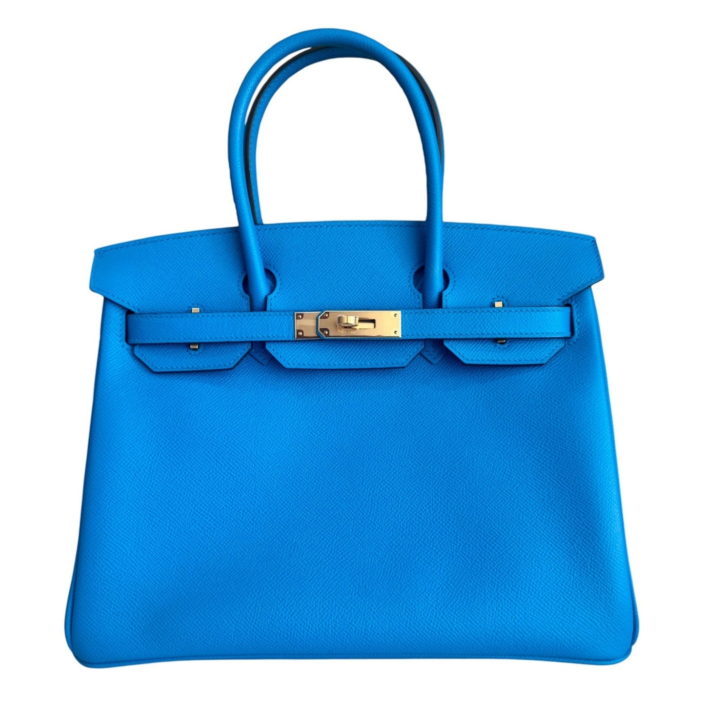 Hermes Birkin 30 Blue Frida Epsom Leather Gold Hardware