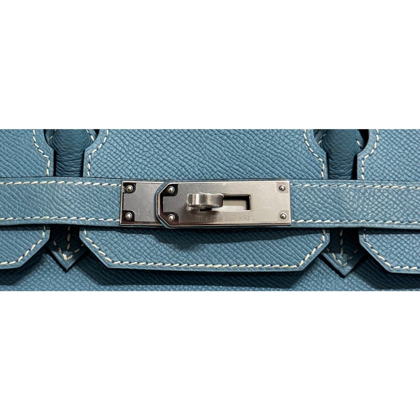 Hermes Birkin 30 Blue Jean Epsom Leather Palladium Hardware RARE