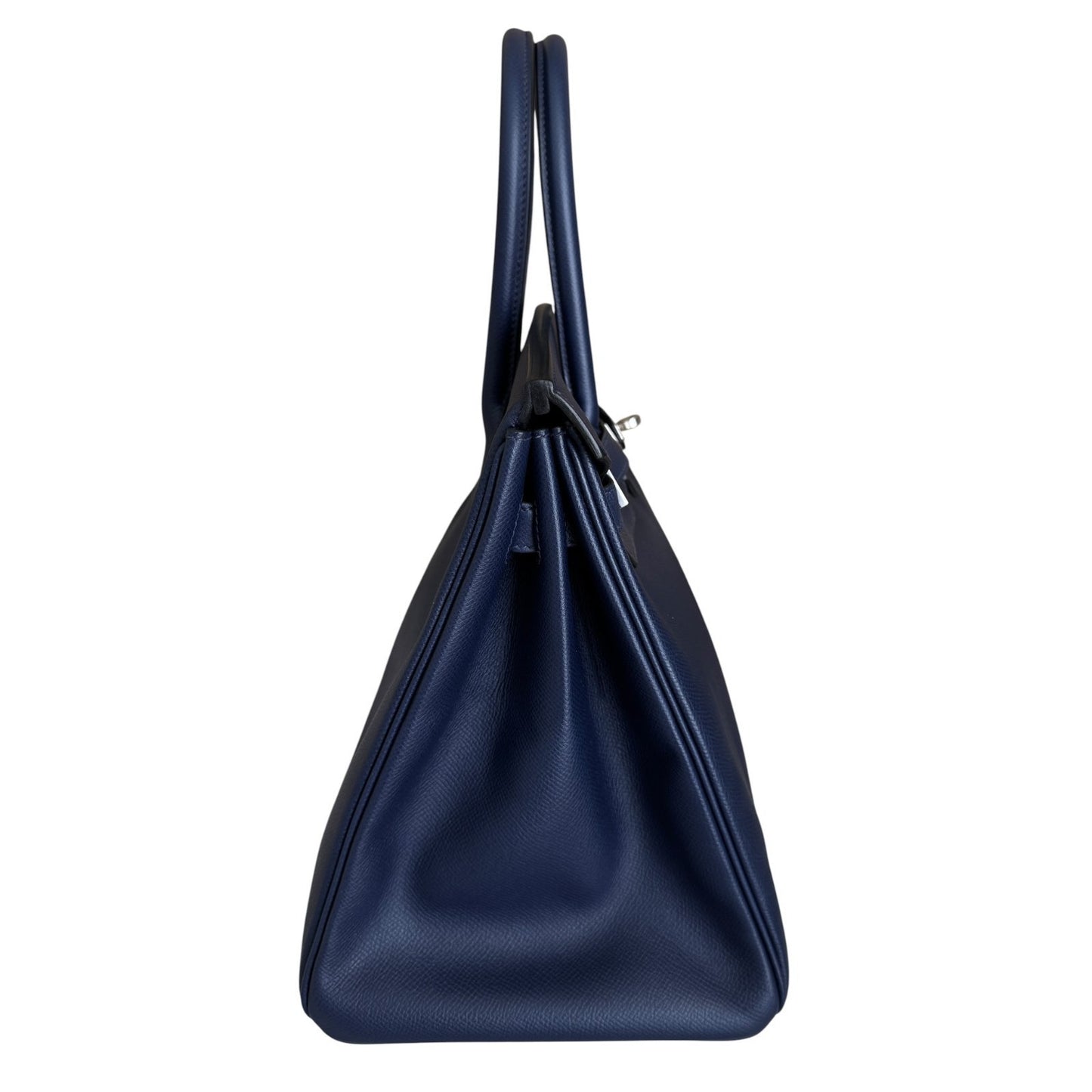Hermes Birkin 35 Blue Sapphire Epsom Leather Palladium Hardware RARE