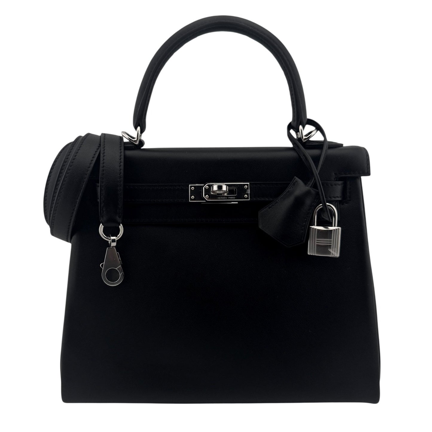 Hermes Kelly 25 Black Noir Cheri Leather Palladium Hardware New 2025