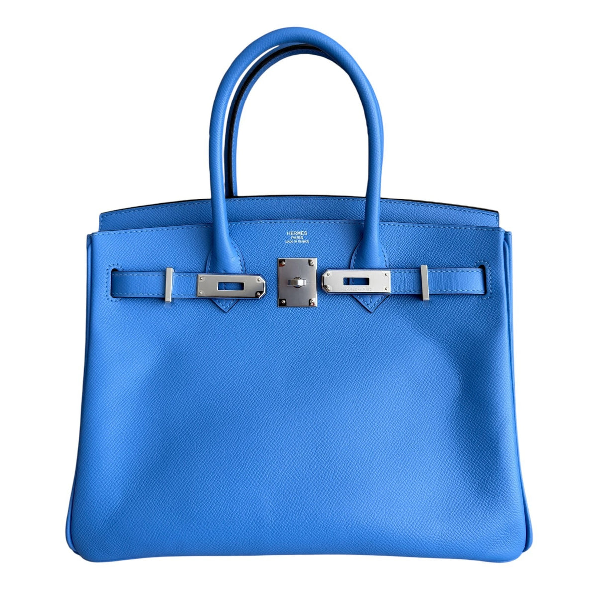 Hermes Birkin 30 Blue Paradise Epsom Leather Palladium Hardware