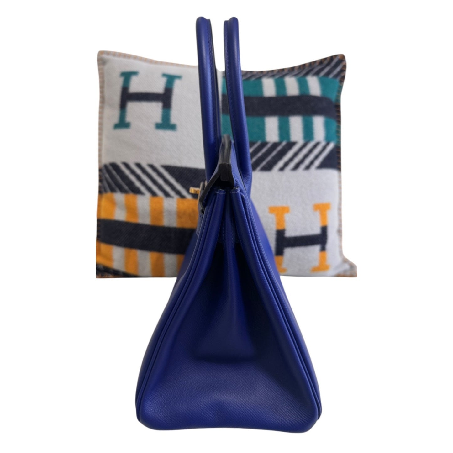 Hermes Birkin 30 Blue Electric Epsom Leather Gold Hardware