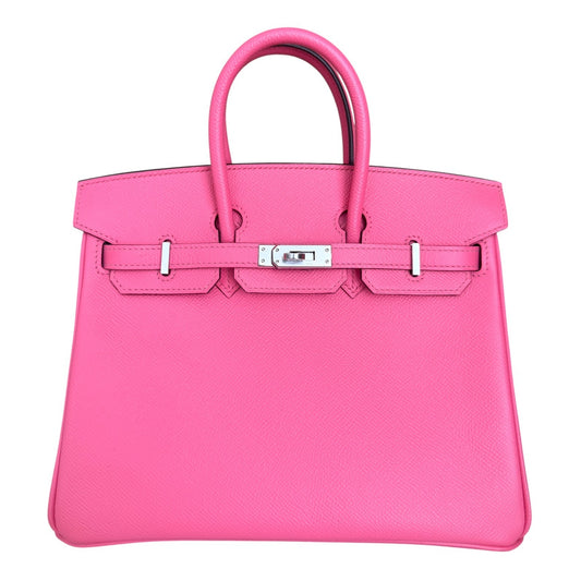 Hermes Birkin 25 Special Order Rose Azalee White Epsom Leather Palladium Hardwar