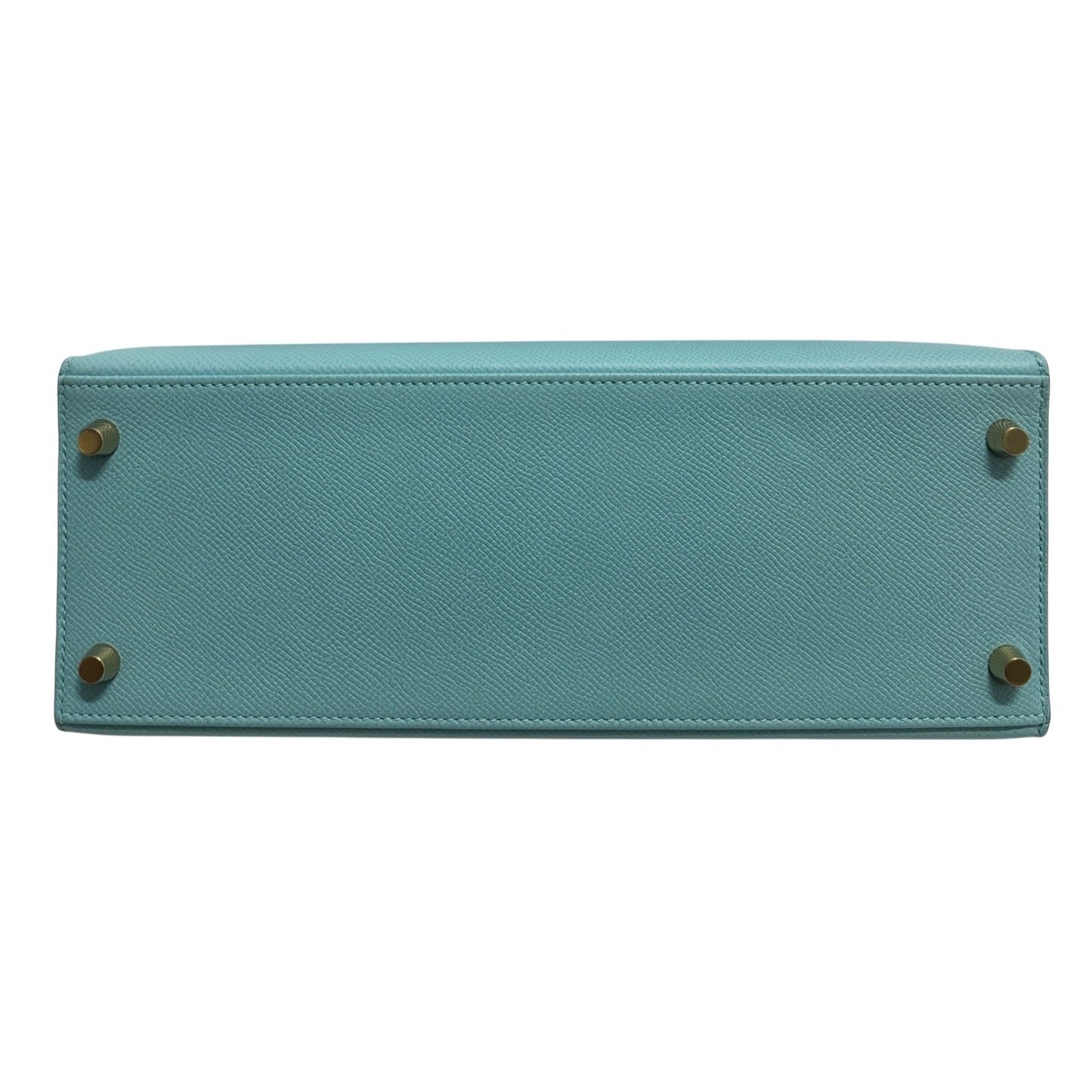 Hermes Kelly 28 Sellier Blue Atoll Epsom Leather Gold Hardware