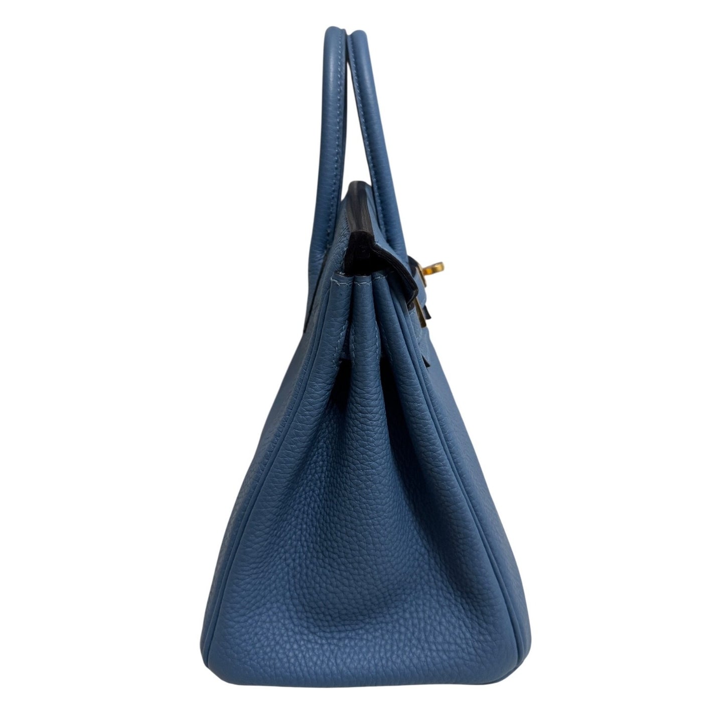 Hermes Birkin 25 Blue Azur Togo Leather Gold Hardware RARE