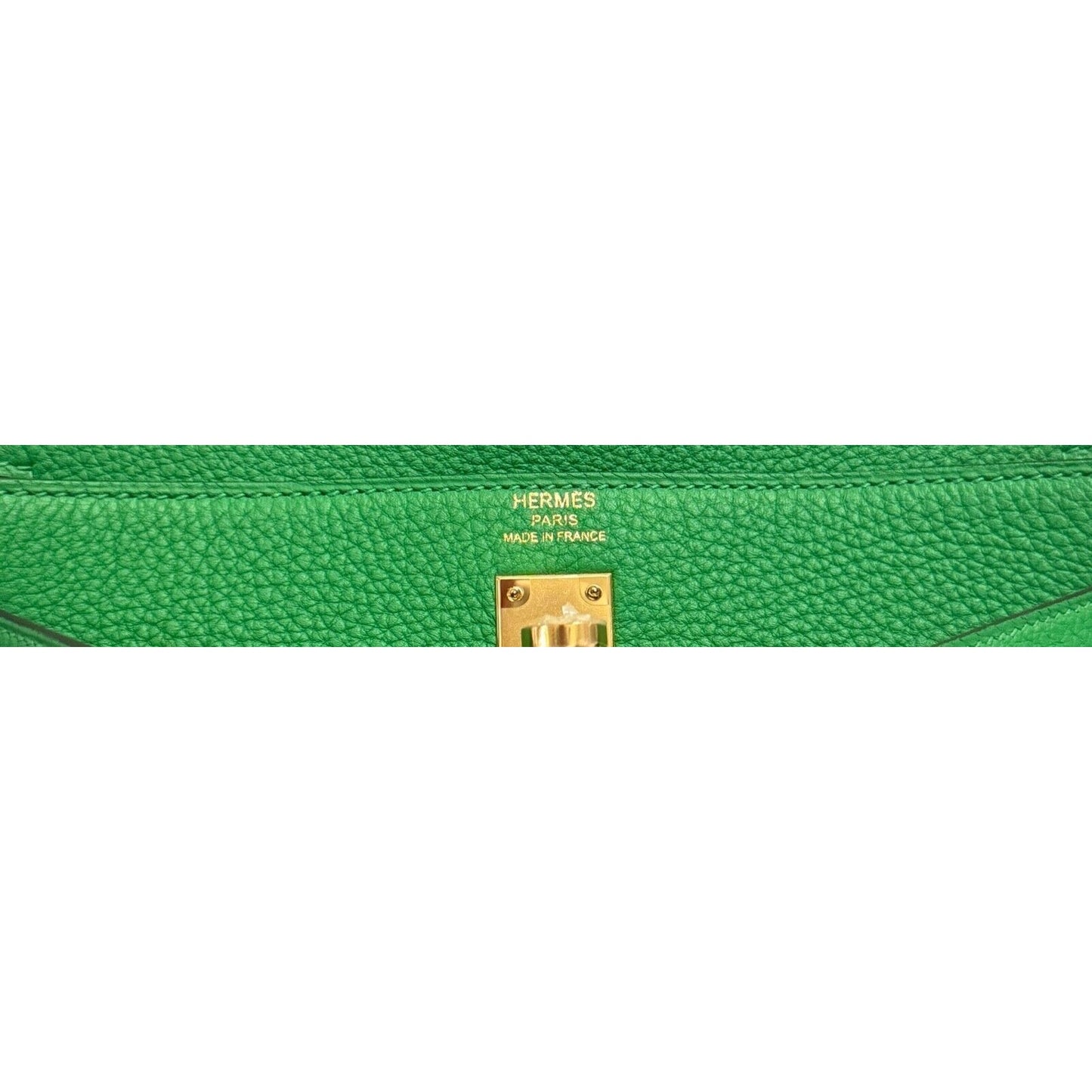 HERMES KELLY 25 BAMBOO GREEN TOGO LEATHER GOLD HARDWARE 2020 RARE