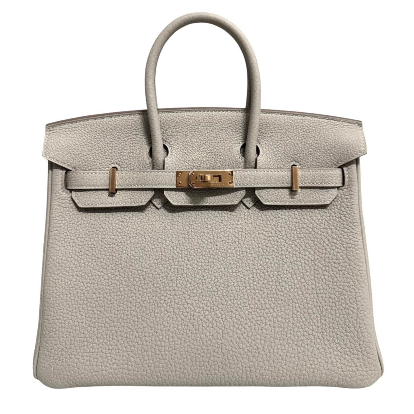 Hermes Birkin 25 Gris Perle Pearl Gray Togo Leather Gold Hardware