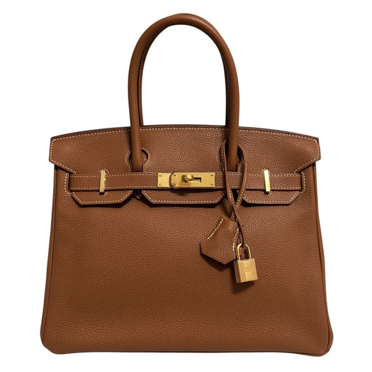 Hermes Birkin 30 Gold Tan Togo Leather Gold Hardware RARE