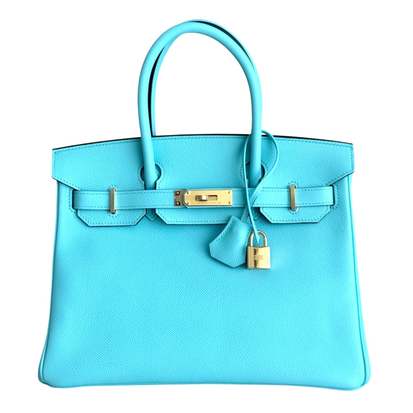 Hermes Birkin 30 Blue Atoll Epsom Leather Gold Hardware
