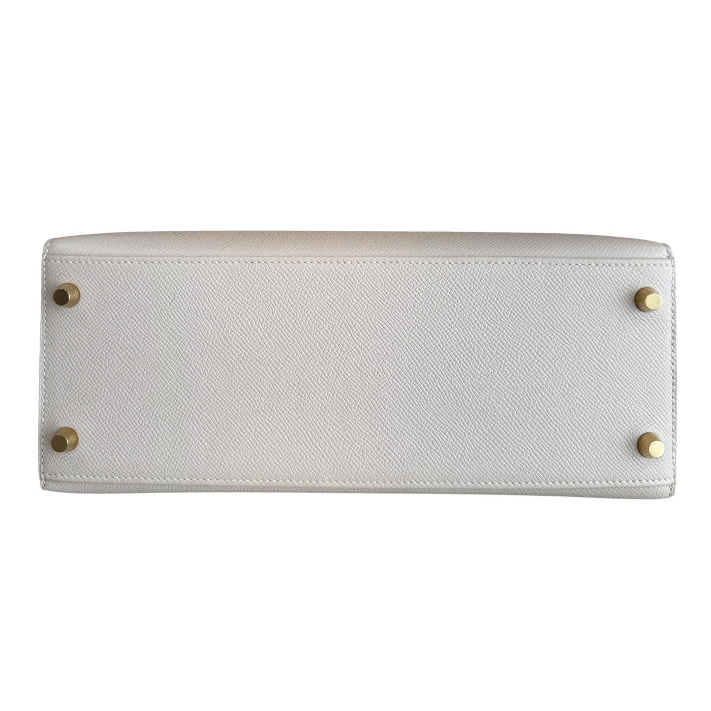 Hermes Kelly 28 Sellier Craie White Epsom Leather Gold Hardware RARE