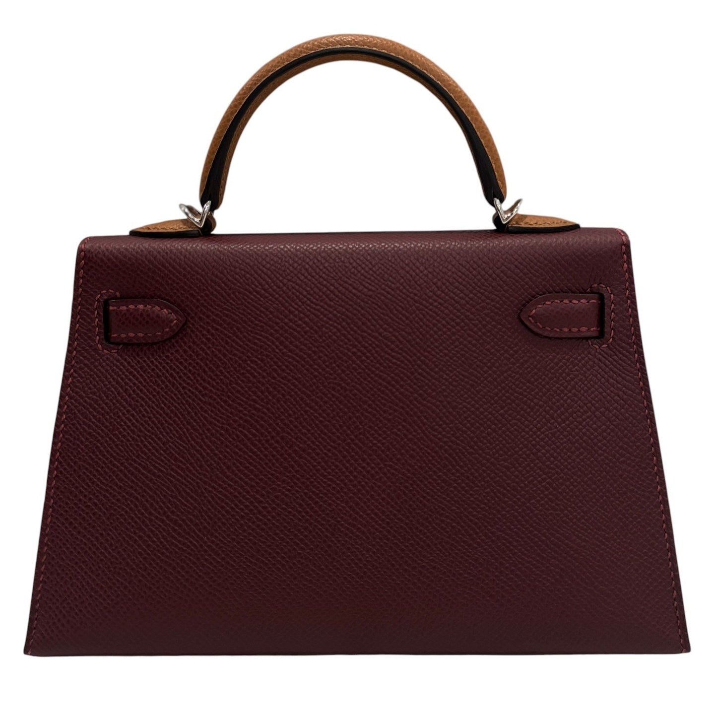 Hermes Mini Kelly Tri Color Rouge H Gold Bai Brun Epsom Palladium Hardware