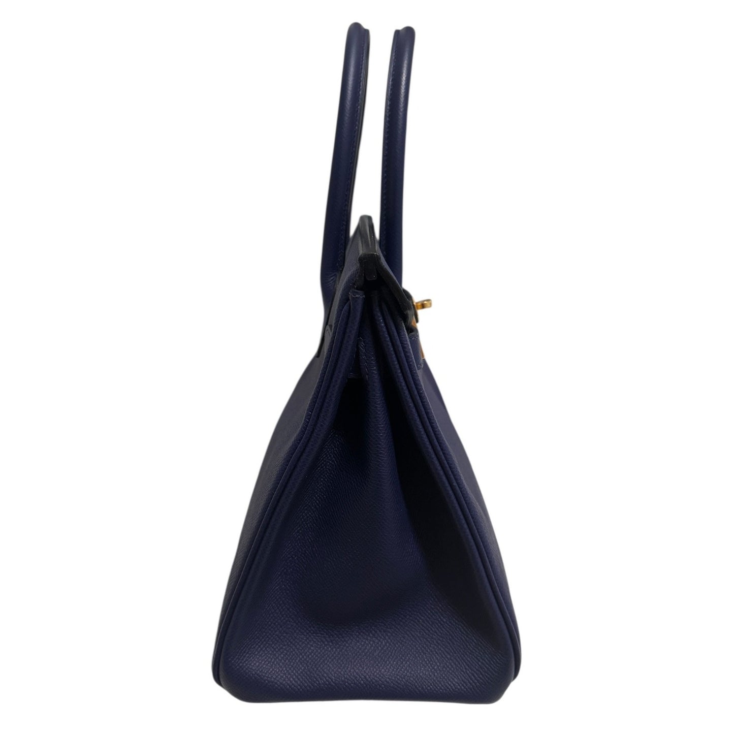 Hermes Birkin 30 Bleu Encre Blue Epsom Leather Gold Hardware Handbag