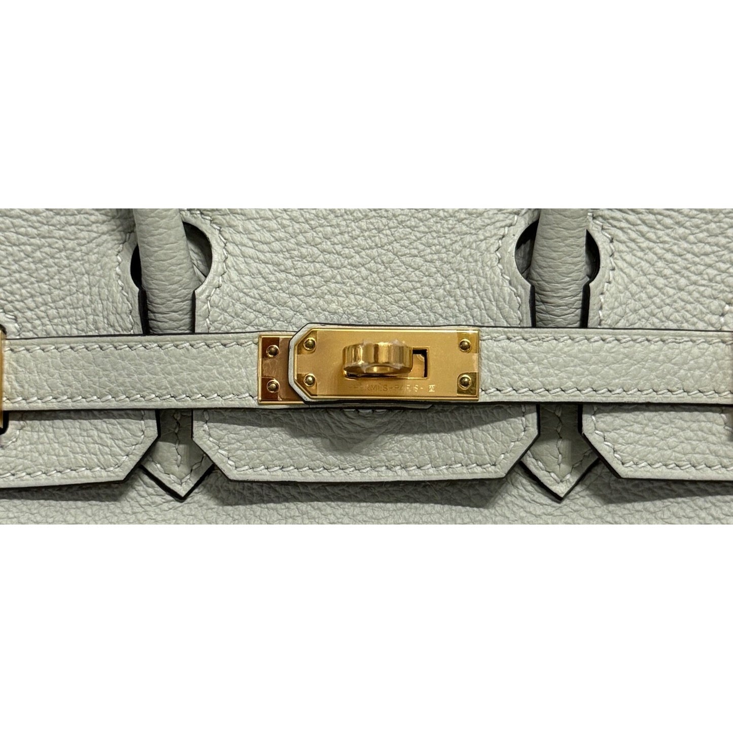 Hermes Birkin 25 Gris Neve Gray Grey Togo Leather Gold Hardware Handbag