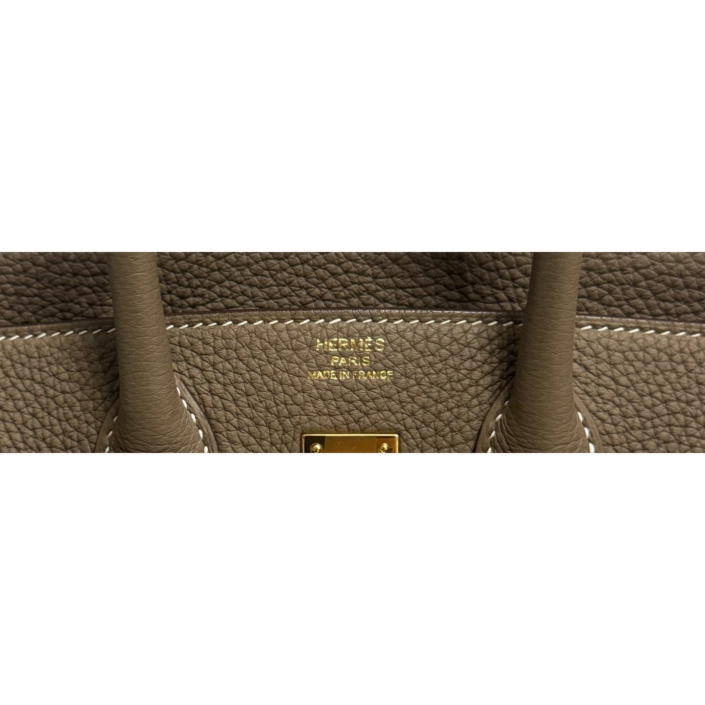 Hermes Birkin 25 Etoupe Gray Togo Leather Gold Hardware Handbag