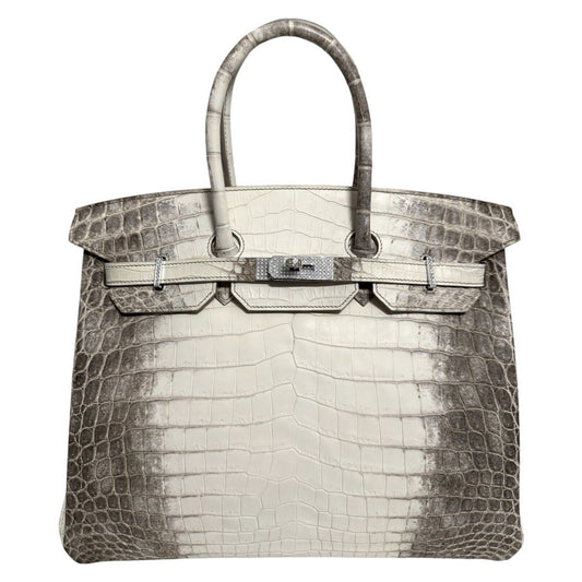 Hermes Birkin 35 Diamond Himalayan White Matte Crocodile 18k White Gold HWR