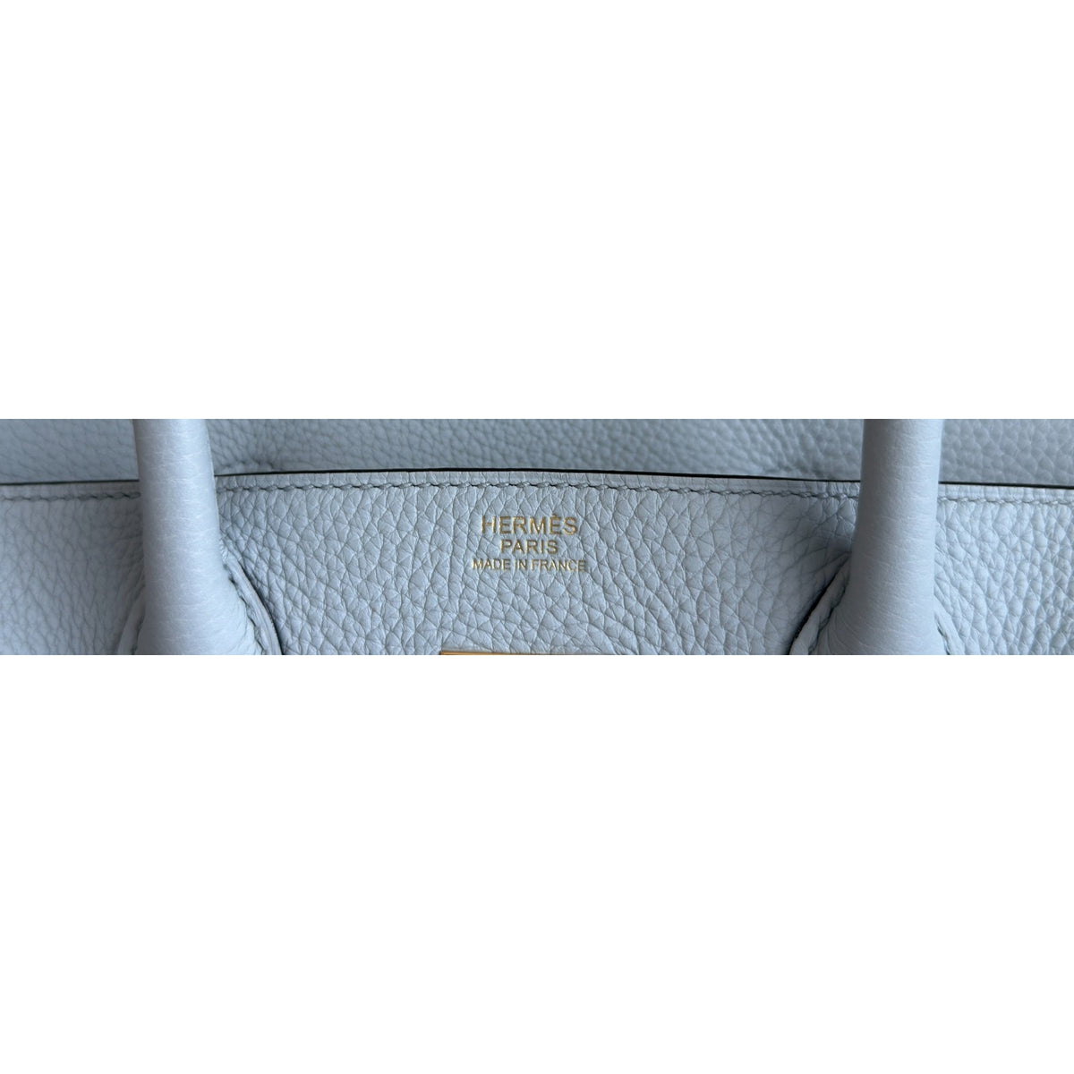 Hermes Birkin 30 Blue Pale Gray Togo Leather Gold Hardware Handbag Rare