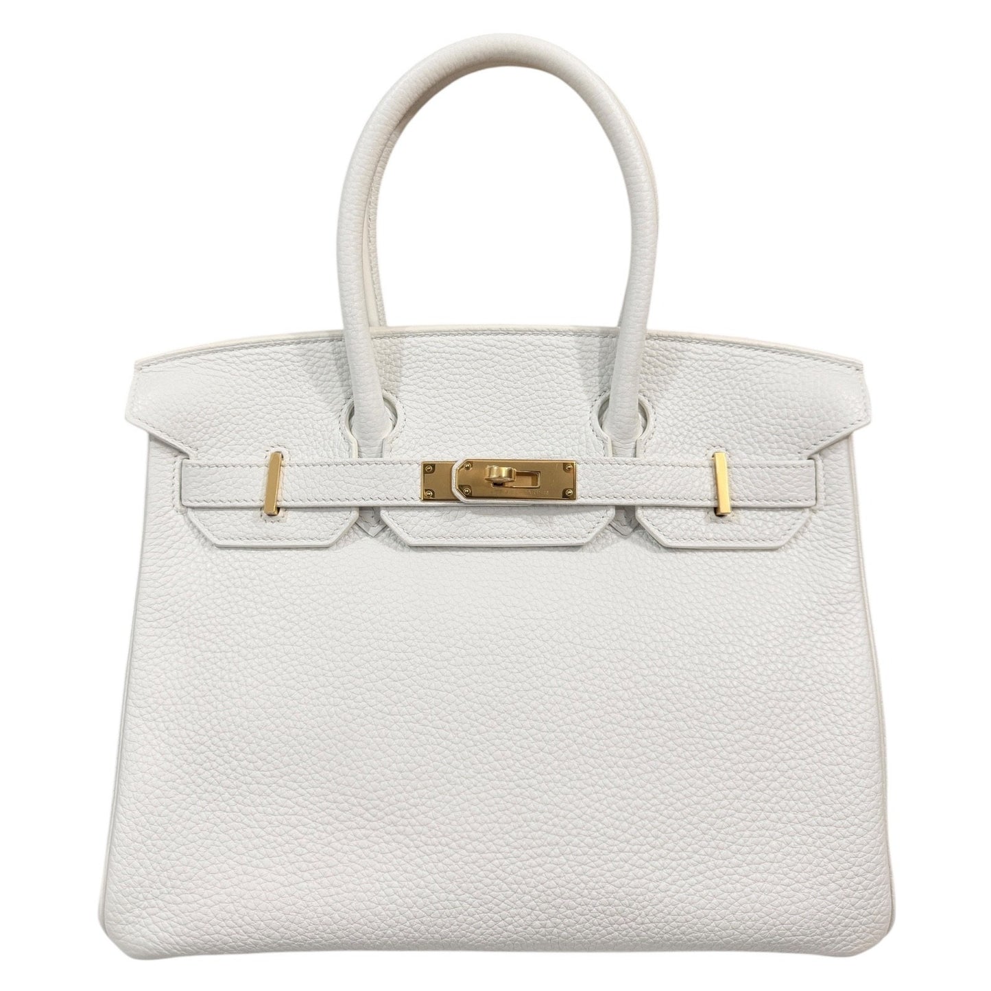 Hermes Birkin 30 White Blanc Togo Leather Gold Hardware