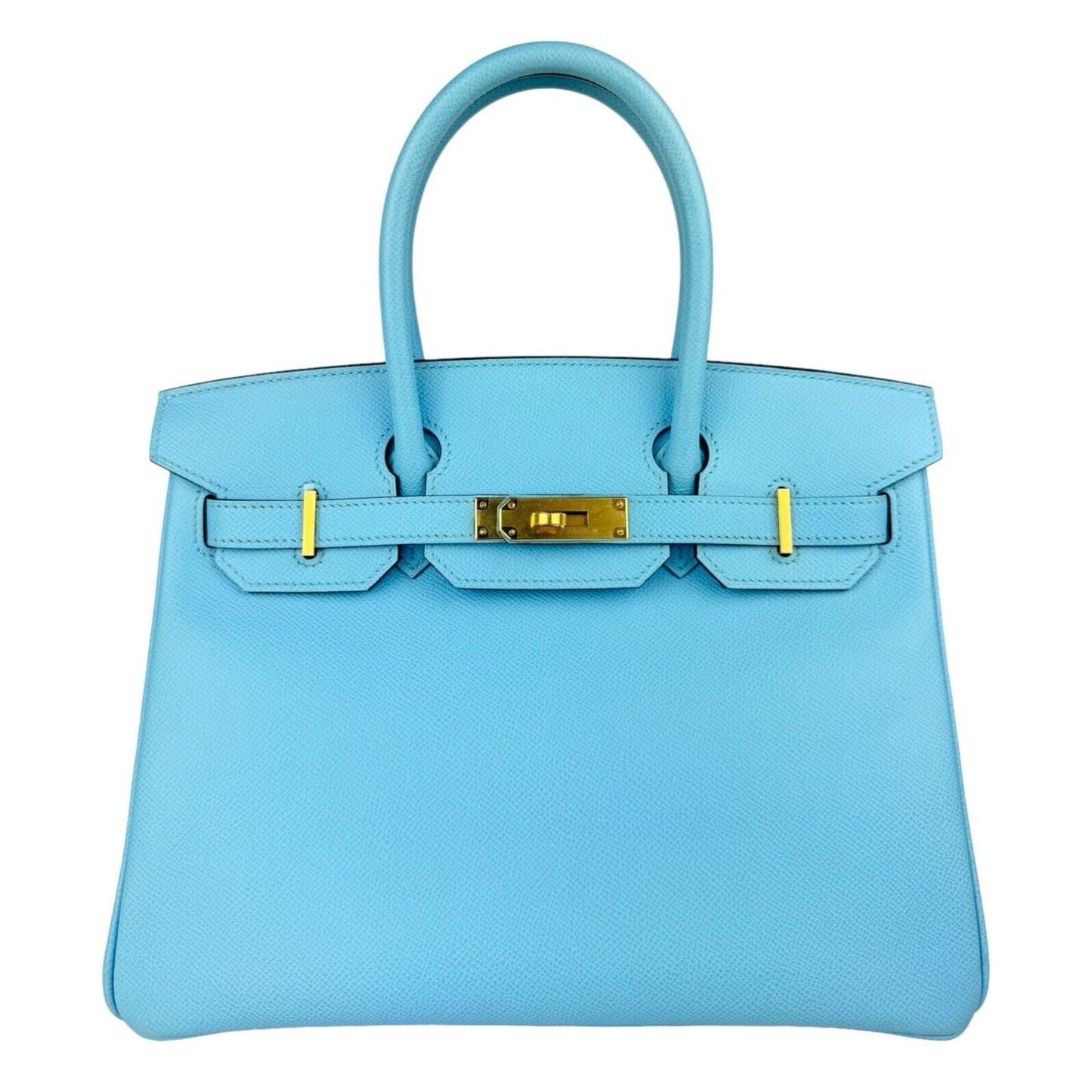 Hermes Birkin 30 Blue Celeste Bleu Epsom Leather Gold Hardware