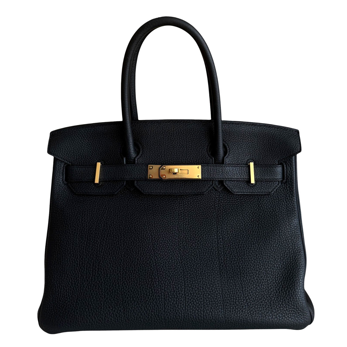 Hermes Birkin 30 Black Noir Togo Leather Gold Hardware Handbag