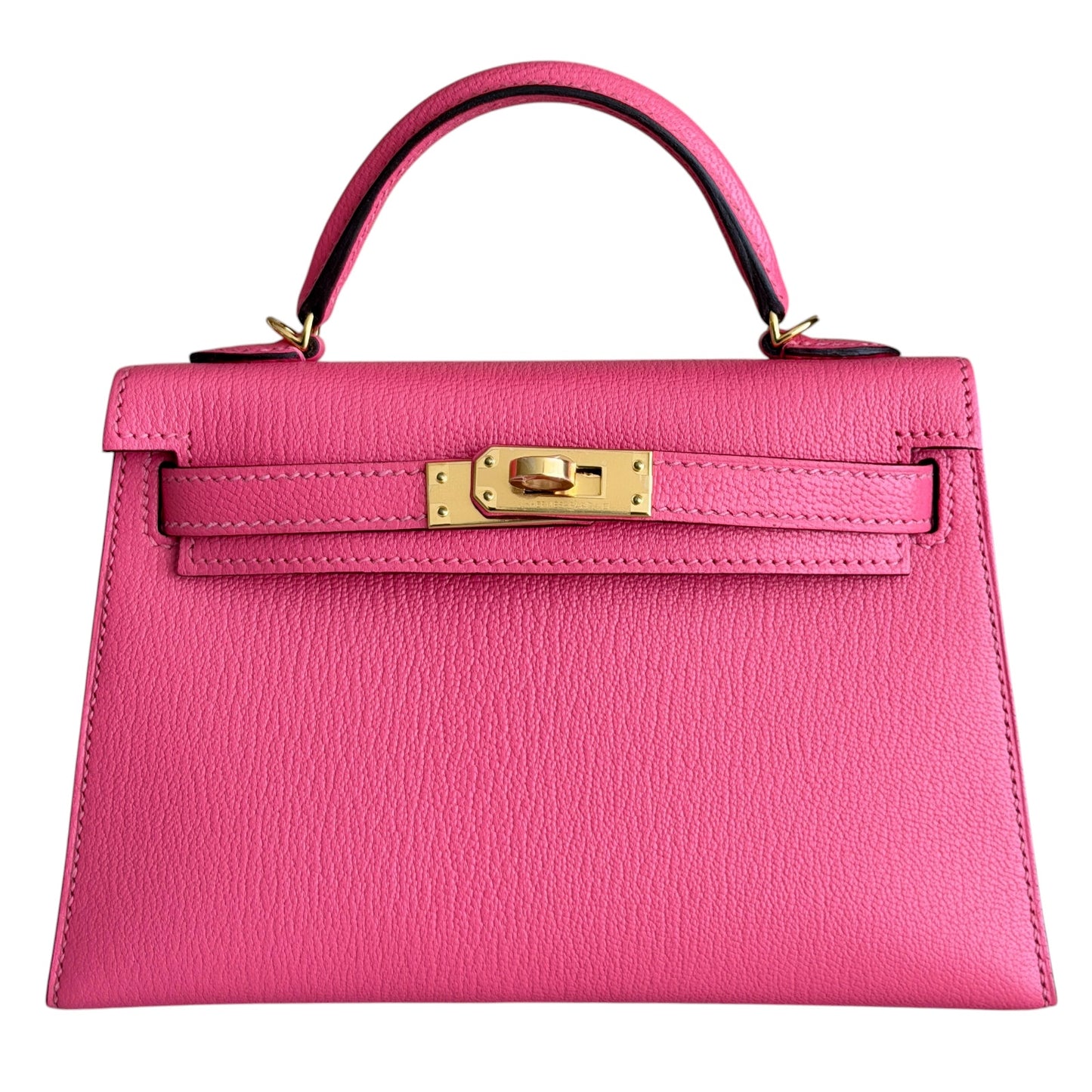 Hermes Kelly Mini 20 Rose Lipstick Pink Chèvre Leather Gold Hardware