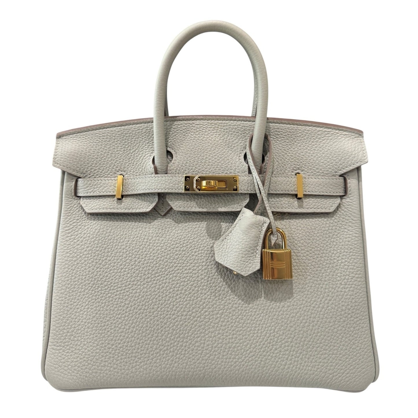 Hermes Birkin 25 Gris Perle Pearl Gray Togo Leather Gold Hardware