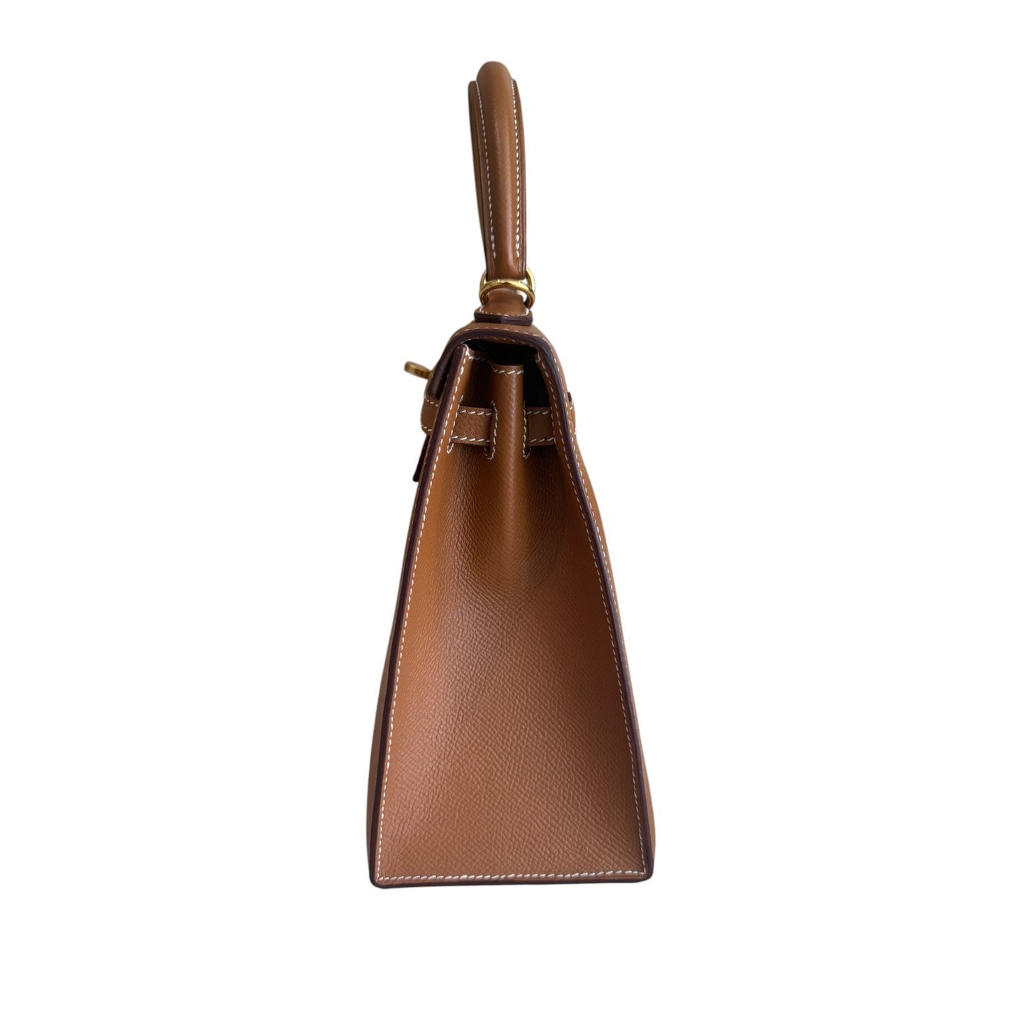 Hermes Kelly 25 Sellier Gold Tan Epsom Leather Gold Hardware