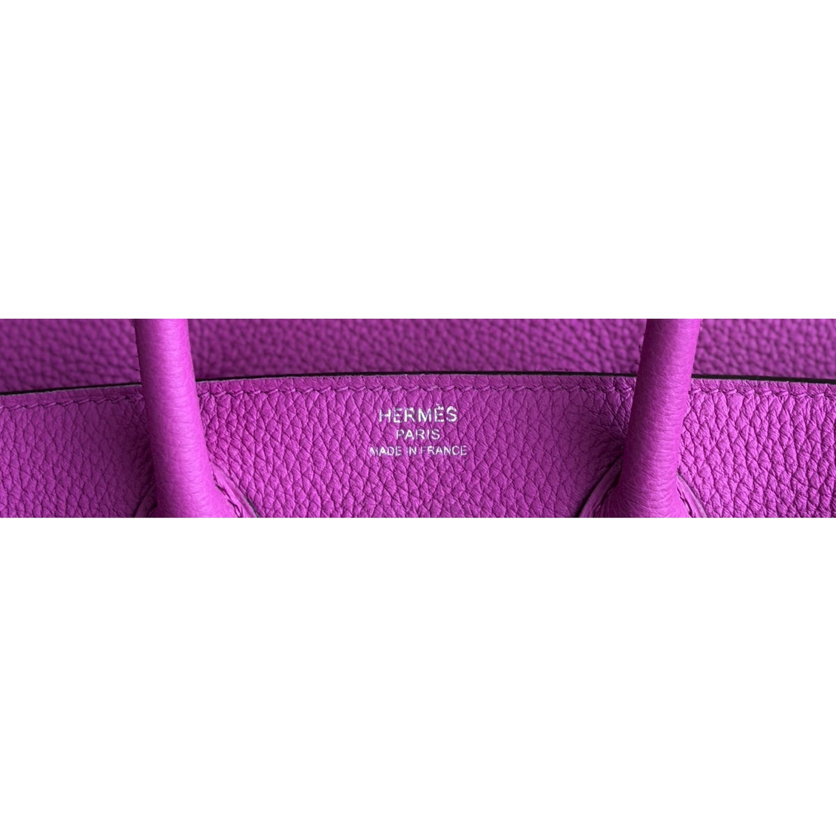 Hermes Birkin 25 Magnolia Pink Purple Togo Leather Palladium Hardware Rare